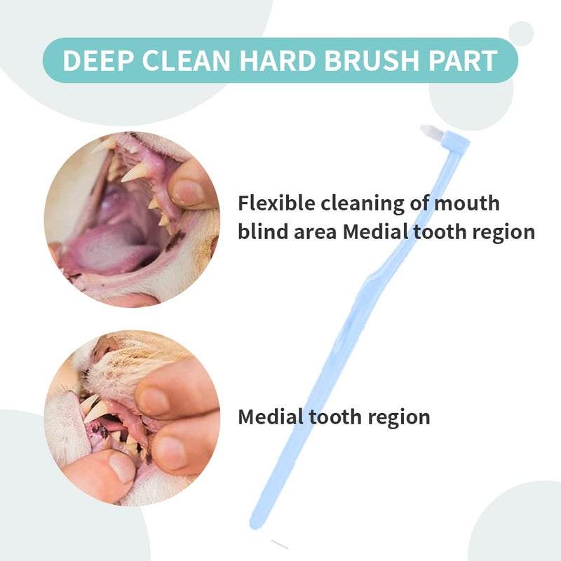 YMPEKA 3Pack Small Dog Toothbrush Cat Tooth Brush Brushing Kit pet Toothbrush Cat Dental Care,Deep Clean Acne Chin Treatment Suction Cup 360 Degree Silicone pet Toothbrush, for Cats Dogs - Image 5