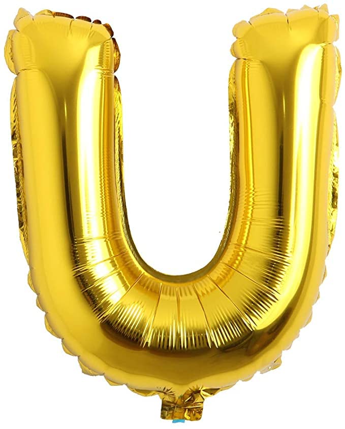 flavouredlove 16 inch English Capital Letter U Balloon Party Decoration Gold Pack of 1 | U Balloons for Birthday, Anniversary, Engagement, Marriage, Parties, Celebrations and Decorations (GOLD "U") - Image 5
