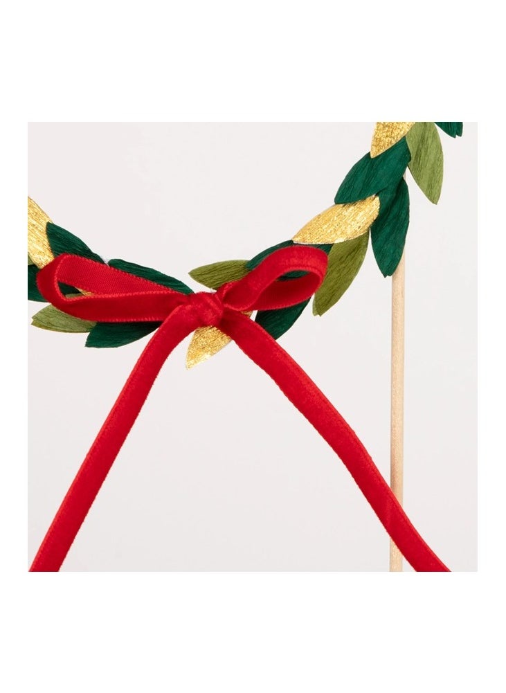 Meri Meri Paper Wreath Cake Topper  - Image 1