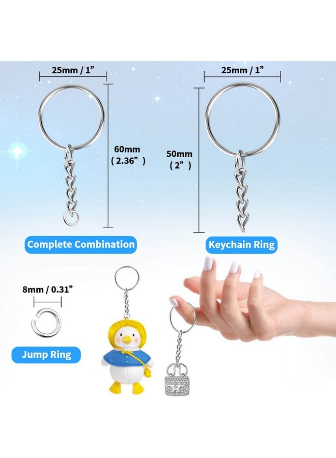 PAXCOO 50Pcs Keychains With Chain And 50 Pcs Jump Rings Keychain Rings Kit Findings Bulk For Keychain Making Supplie Diy Crafts - Image 3