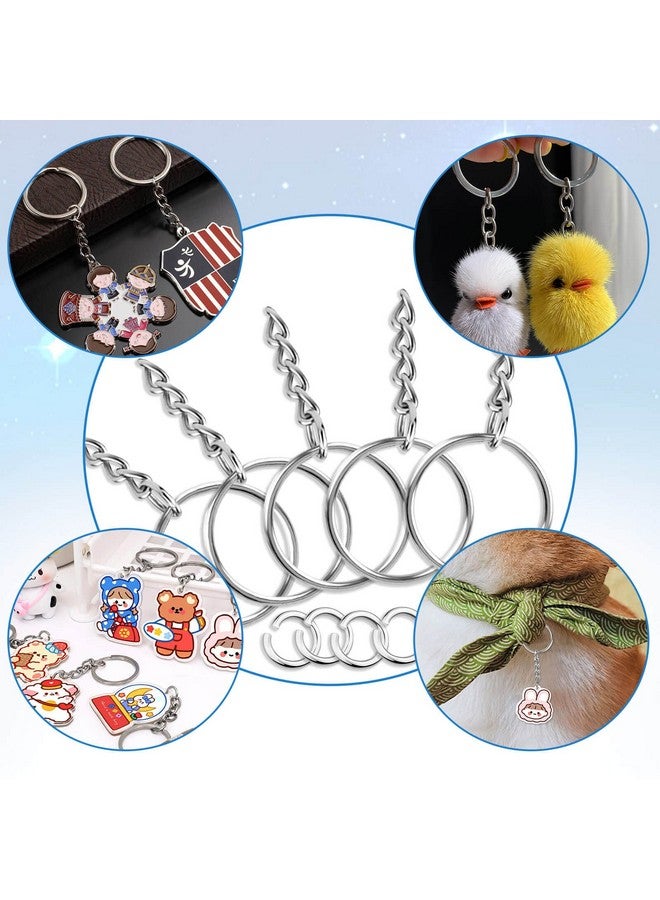 PAXCOO 50Pcs Keychains With Chain And 50 Pcs Jump Rings Keychain Rings Kit Findings Bulk For Keychain Making Supplie Diy Crafts - Image 4