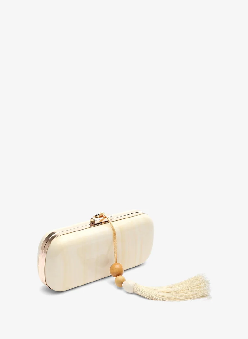 Where's That From  Falcon Marble Finish Tassel Clutch Bag for Women | Best Price UAE