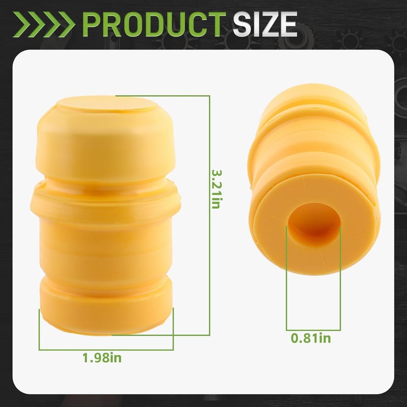 Carbbia Jounce Bumpers 52087636AC Front Bump Stop for Ram 1500 2500 3500 Pickup, Wrangler TJ, Grand Cherokee ZJ - 2 Pack - Image 3