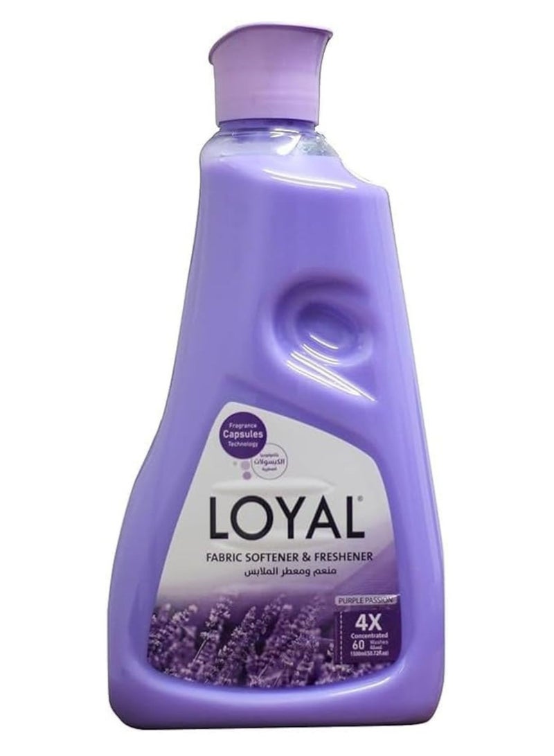Loyal Fabric Softener & Freshener Purple Passion - Invigorating Purple Passion Fragrance - Softening Effect - 1500ml - Image 1