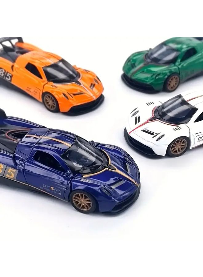 Orange Alloy Sports Car Toy 1 36 Scale With Retractable Door Opening Metal Body Durable - Image 5