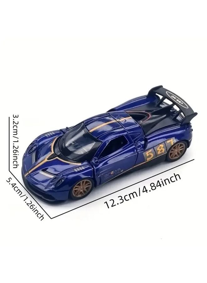 Orange Alloy Sports Car Toy 1 36 Scale With Retractable Door Opening Metal Body Durable - Image 3
