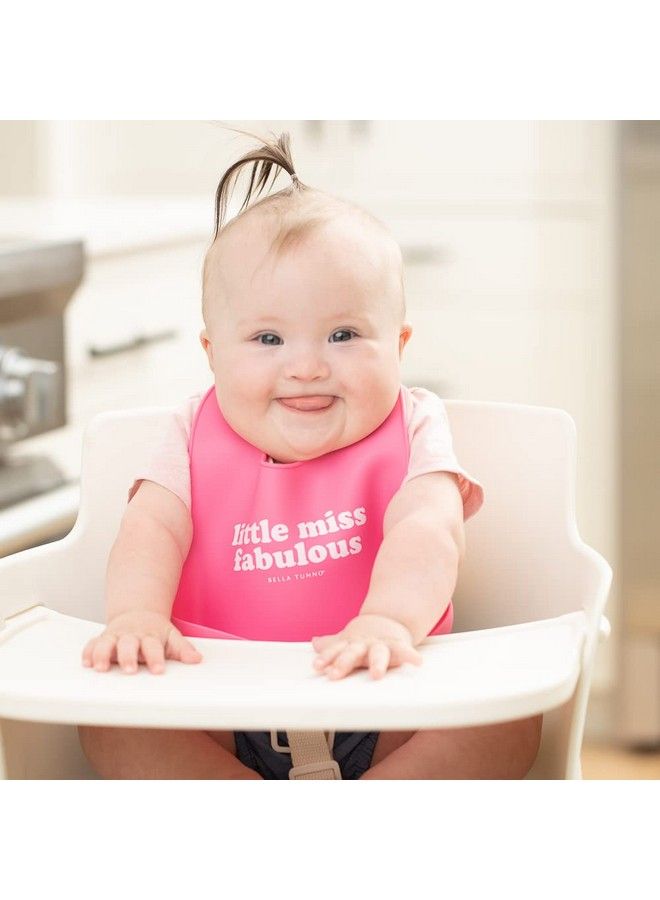 Bella Tunno Wonder Bib Adjustable Silicone Baby Bibs For Girls Durable And Waterproof Bpa Free Silicone Little Miss Fabulous - Image 3