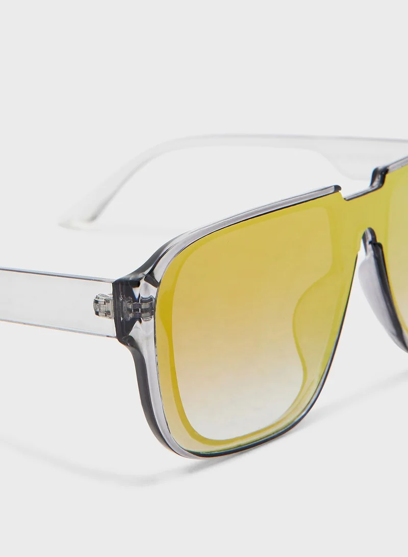 Seventy Five Oversized Sporty Sunglasses