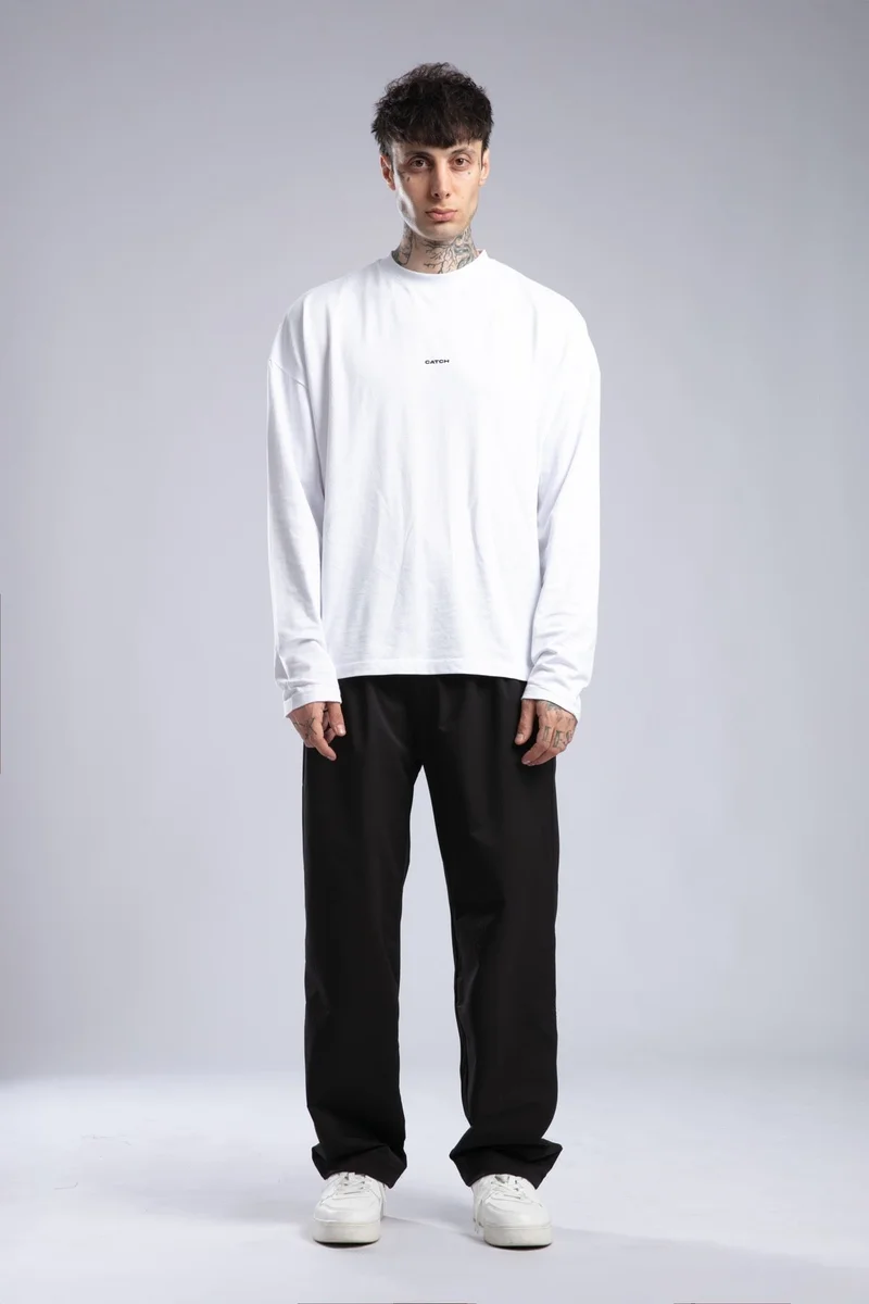 Catch Slim Sweatshirt with Minimalist Logo Print