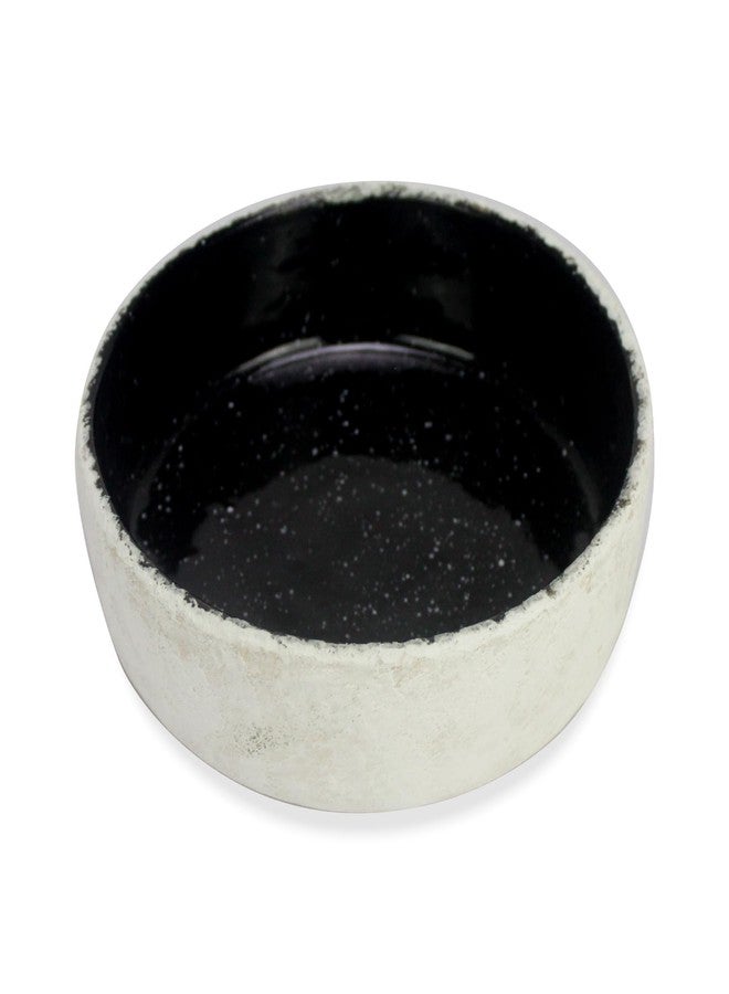 roro 8 Inch Handmade Ceramic Bowl, Rustic White & Starry Black Speckled Pasta Bowl, Dishwasher & Microwave Safe Stoneware, Fruit, Salad, Soup - Image 1