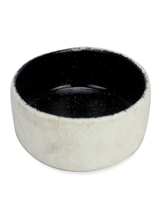 roro 8 Inch Handmade Ceramic Bowl, Rustic White & Starry Black Speckled Pasta Bowl, Dishwasher & Microwave Safe Stoneware, Fruit, Salad, Soup - Image 3