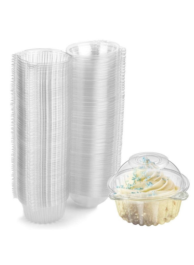 Bekith 150 Pack Individual Cupcake Holder, Thick Clear Plastic Dome Single Cupcake Carrier Muffin Container Holders Cases Boxes Cups for Sandwich, Hamburgers, Fruit, Salad, Party Favor Cake - Image 2