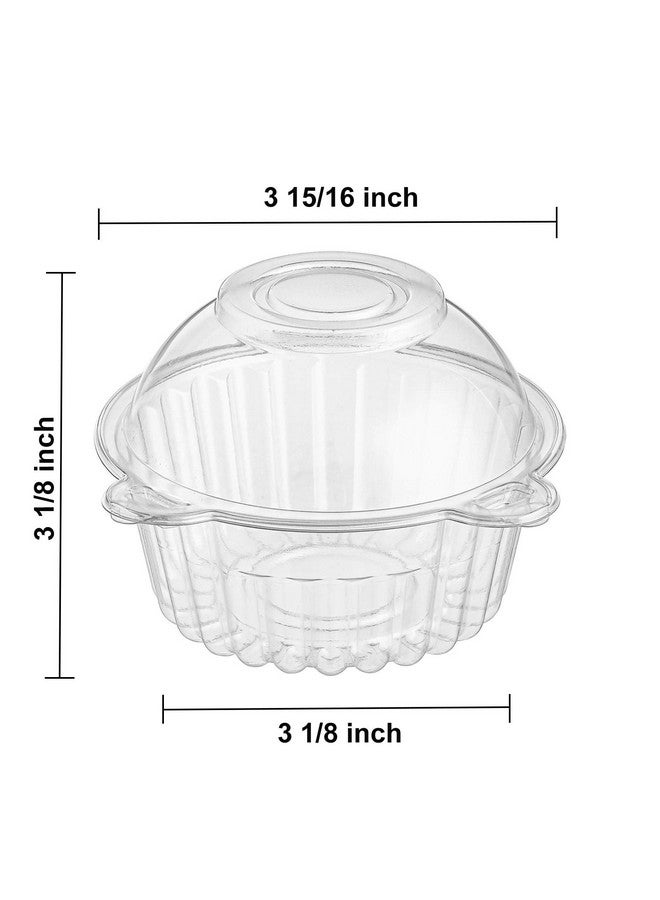 Bekith 150 Pack Individual Cupcake Holder, Thick Clear Plastic Dome Single Cupcake Carrier Muffin Container Holders Cases Boxes Cups for Sandwich, Hamburgers, Fruit, Salad, Party Favor Cake - Image 3