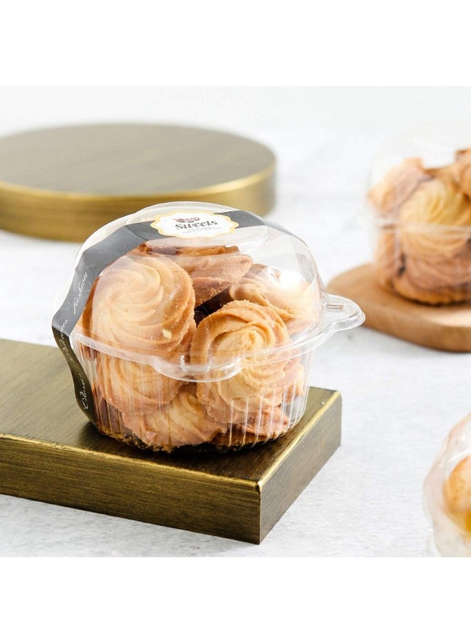 Bekith 150 Pack Individual Cupcake Holder, Thick Clear Plastic Dome Single Cupcake Carrier Muffin Container Holders Cases Boxes Cups for Sandwich, Hamburgers, Fruit, Salad, Party Favor Cake - Image 5