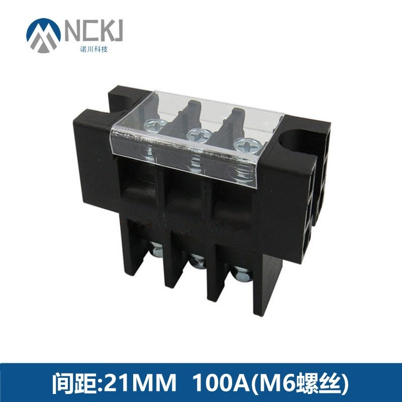 100A M6 Screw 21Mm Pitch Through Terminal_Power Inlet And Outlet Terminal_High Current Terminal Block - Image 2