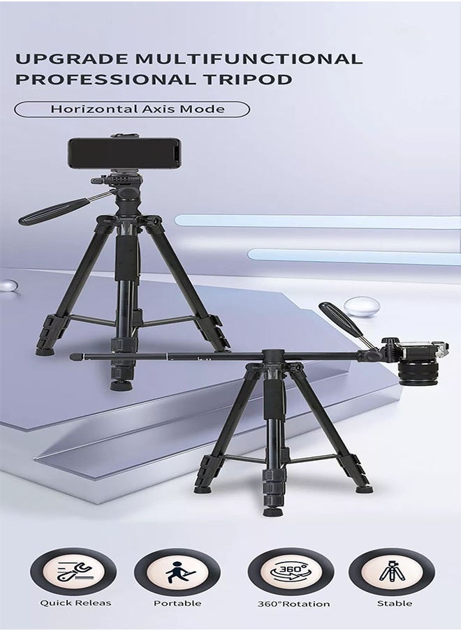 Jmary KP-2274 Professional Aluminium Camera Tripod with 4 Adjustable Sections – Detachable Monopod Function, 360-Degree Rotating Pan Head, Quick Release Plate for DSLR and Mirrorless Cameras – Lightweight, Durable and Portable Photography Accessory for Stable Shots  - Image 4