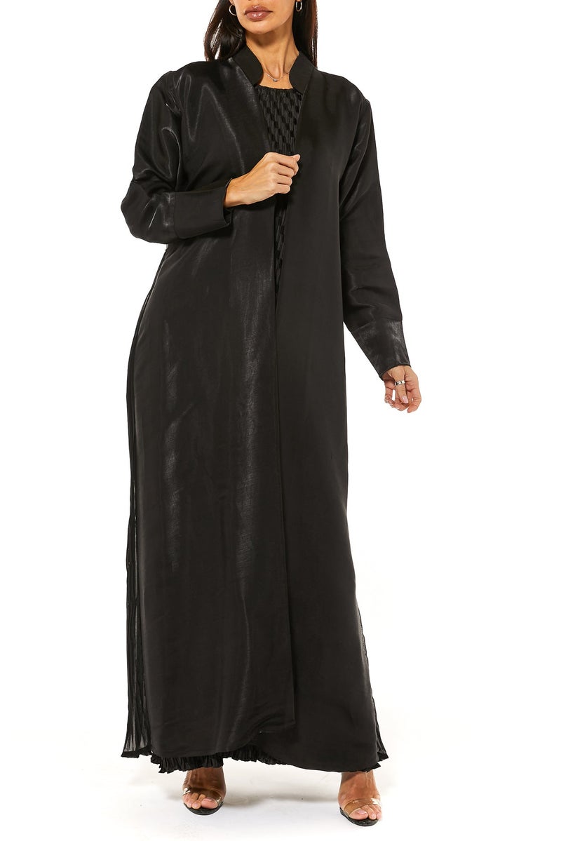 Moistreet Pleated Detailing Abaya Set - Image 1