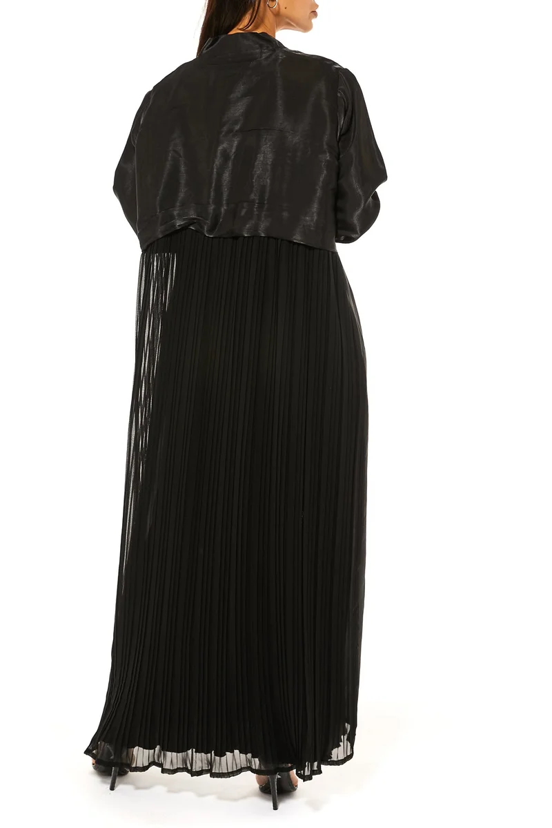 Moistreet  Pleated Detailing Abaya Set for Women | Best Price UAE