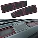 LOCOY Dash Cover Tray for Ford Bronco Accessories 2021 2022 2023 2024 2025 2026 Dashboard Mat AntiSlip Silicone Insert Anti Dust Interior Dash Pad Liner for Bronco 24Door 2pcs Red Trim - Image 2