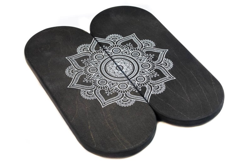 HandCraftoria Sadhu Board With Galvanic Dynamic Nails for Yoga Practice - Handmade Wooden Relaxation Board for Acupuncture Massage, Standing on Feet - Yoga Gift (Nails 0.31 Inch, 8mm) - Image 5