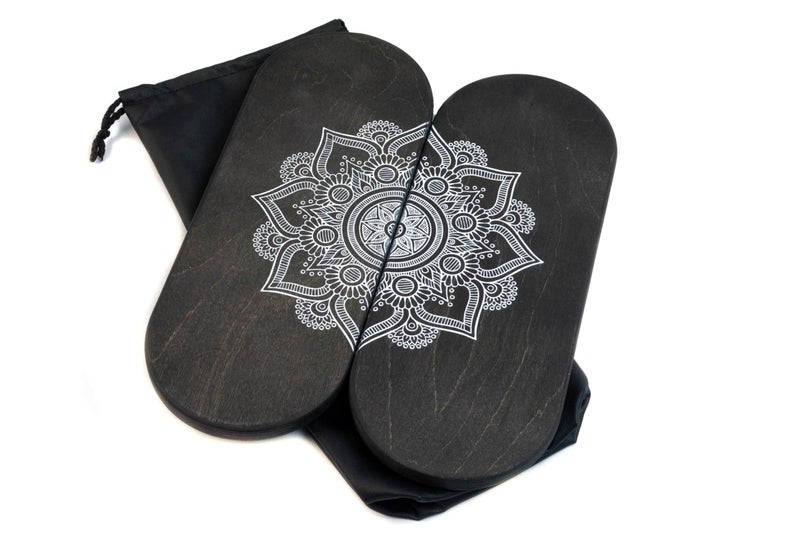 HandCraftoria Sadhu Board With Galvanic Dynamic Nails for Yoga Practice - Handmade Wooden Relaxation Board for Acupuncture Massage, Standing on Feet - Yoga Gift (Nails 0.31 Inch, 8mm) - Image 1