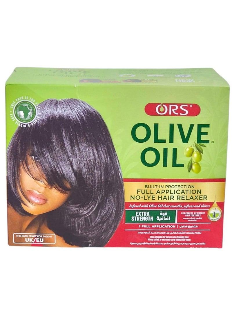 ORS No-Lye Hair Relaxer Kit | With Olive Oil | Regular Strength, Built In Protection | For Fine & Medium Hair Textures