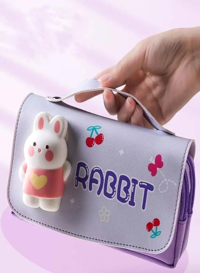 Teksbar Plastic Kids Space Pencil Box, Suitcase Style Password Lock Pencil Case, Multi-Layer (Soft Pencil Pouch) - Image 4