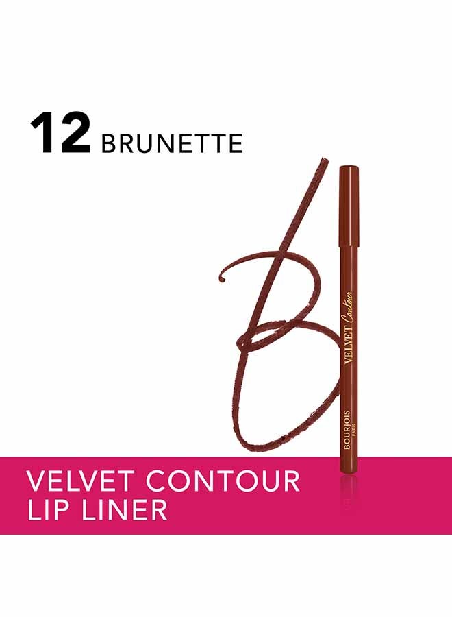 BOURJOIS PARIS قلم تحديد الشفاه المخملي بني - Image 2