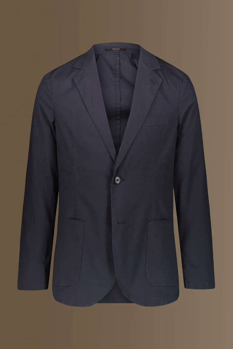 Single breasted jacket patch pocket - DK Blue