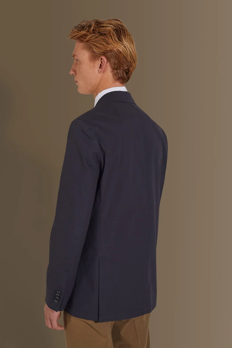 Doppelganger Blue Single breasted jacket patch pocket - DK Blue for Men | Best Price UAE