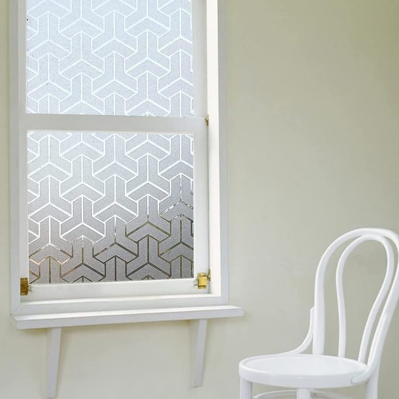 HomeVera Window Glass Film for Privacy, Self Adhesive Window Sticker, Sun Blocking Sticker Frosted Glass Film for Windows, bathrooms, Office Cabins, Living Rooms - Frosted Arrow, 24 X 175 Inchs - Image 4