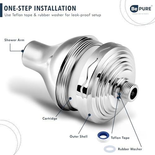 Bepure Premium Shower Water Filter with 20 Stages for improved skin and hair | Water Softener for Bathroom | Removes Chlorine and Scale formation - Image 2