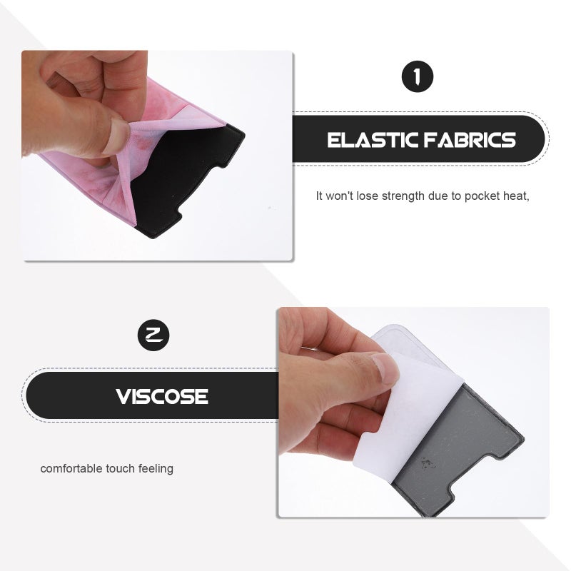 Adhesive Marble Phone Wallet Card Holder Sticker 2pcs 58x88mm Credit Card Storage Case - Image 4