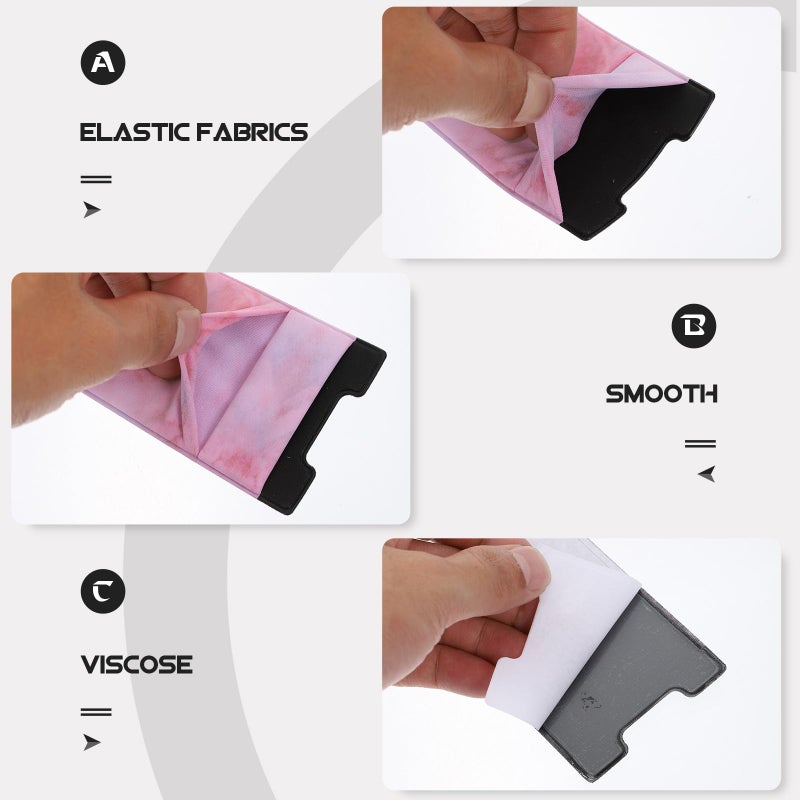 Adhesive Marble Phone Wallet Card Holder Sticker 2pcs 58x88mm Credit Card Storage Case - Image 5