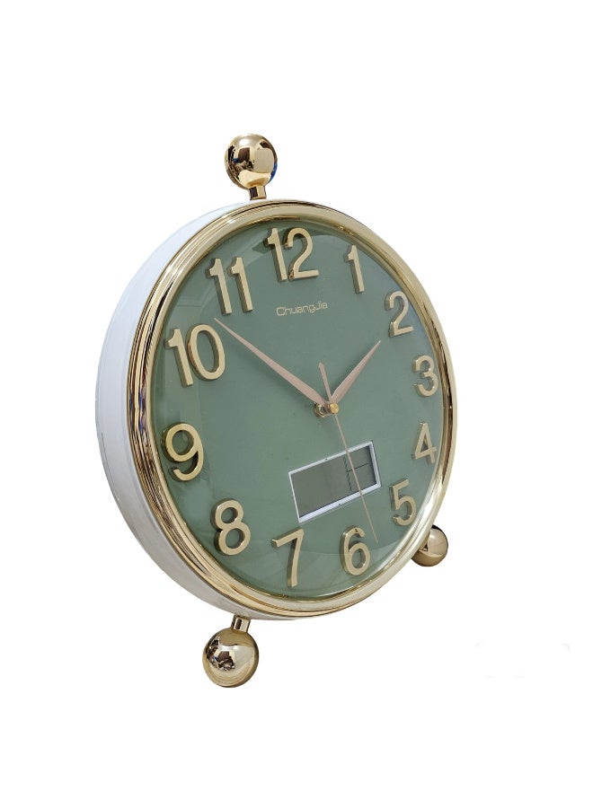 Analog clock combined with a new decorative electronic clock, 27 cm in diameter - Image 3