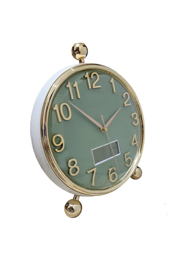 Analog clock combined with a new decorative electronic clock, 27 cm in diameter - Image 1