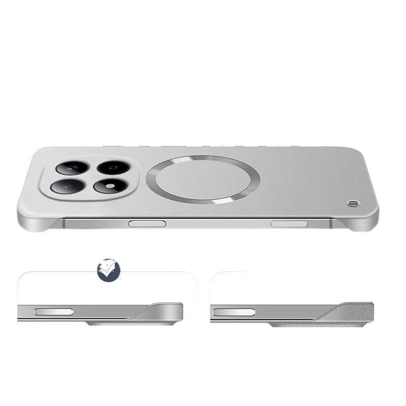 BB غطاء MagSafe بPC لـ Redmi Note 15 مع مغناطيس قوي وملمس غير لامع مع رفيع جدًا مع نصف غطاء باللون معدني مغناطيسي باللون الأحمر - Image 5