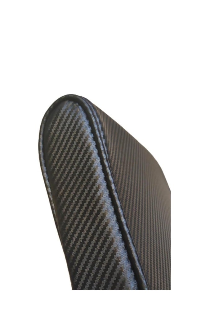Luxury Quilted Leather Car Armrest Cushion – PU Leather Center Console Pad with Memory Foam, Non-Slip Design, and Universal Fit for Cars, SUVs, and Trucks (Black Carbon Fiber Armset) - Image 5