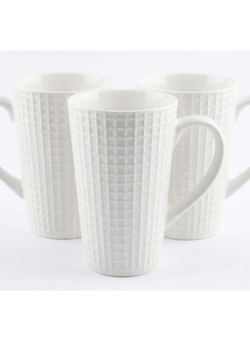 Akdc Ceramic 3Pcs White Mug 450Ml - Image 1