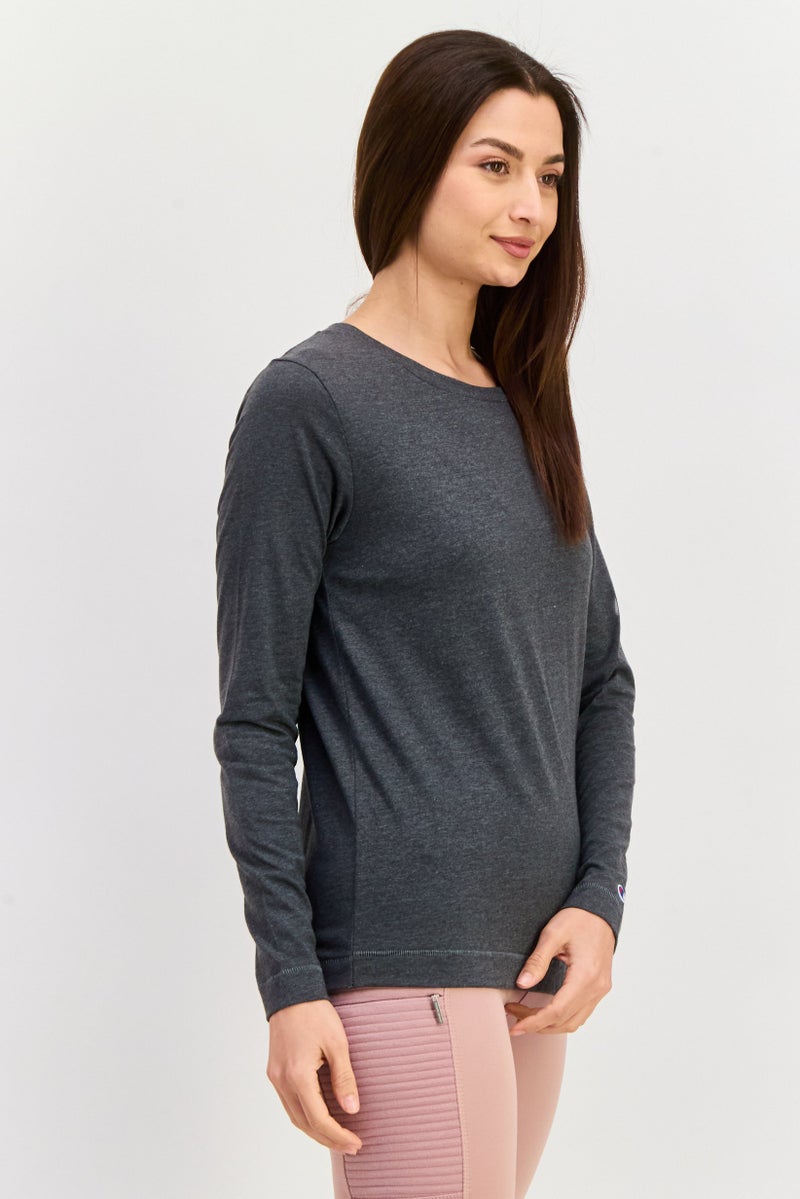Champion Women Sportswear Fit Long Sleeve Training Tops, Charcoal - Image 2