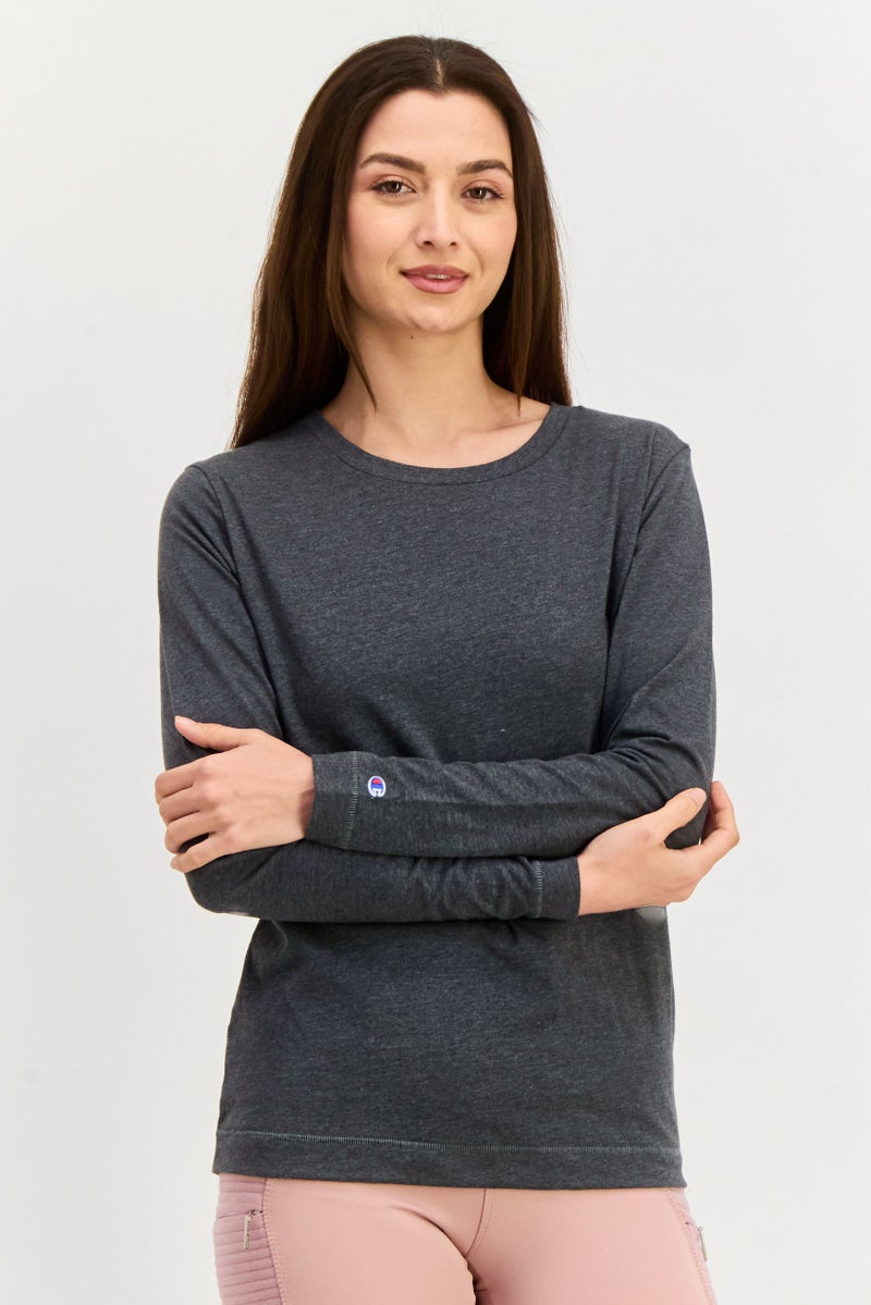 Champion Women Sportswear Fit Long Sleeve Training Tops, Charcoal - Image 1