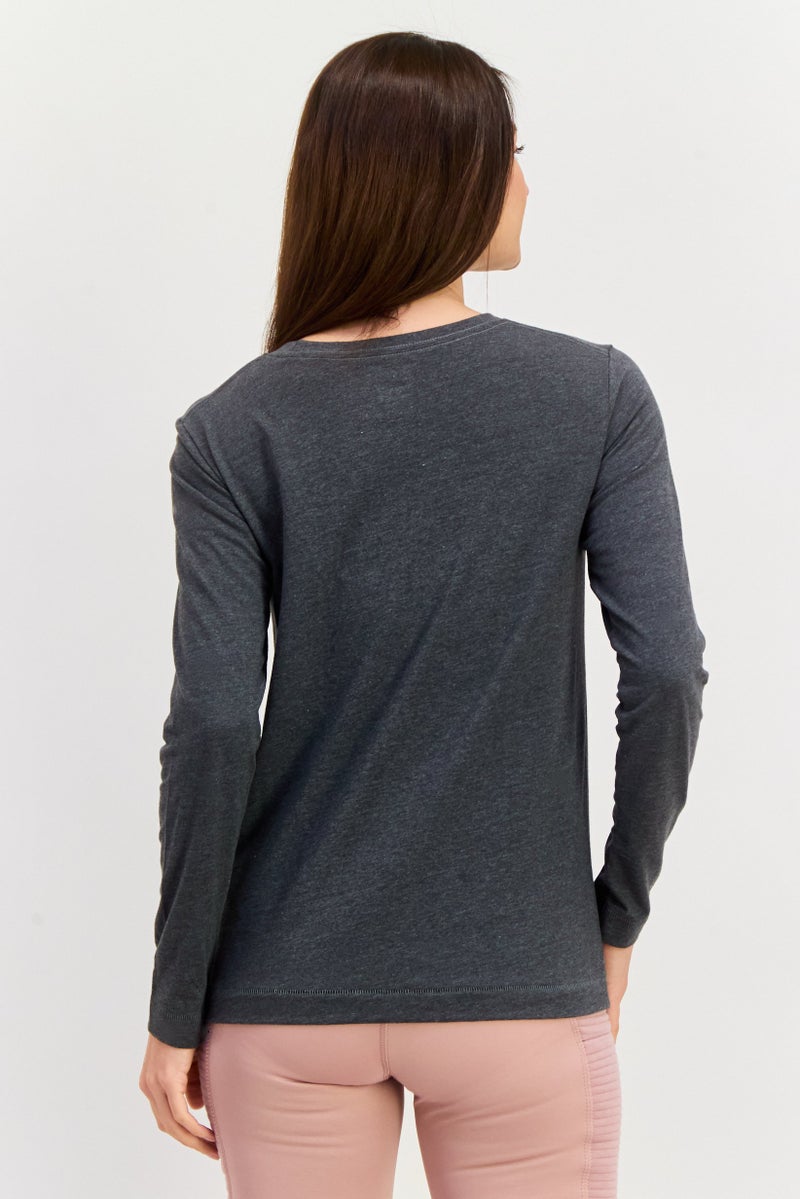 Champion Women Sportswear Fit Long Sleeve Training Tops, Charcoal - Image 3