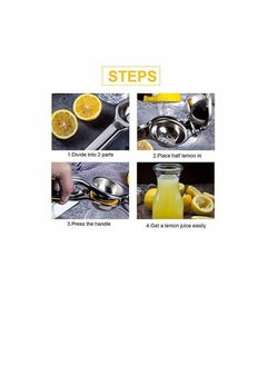 نيبمينينت Lemon Squeezer, Stainless Steel Citrus Press Juicer Lime Juice Manual Fruit, Anti-Corrosive and Dishwasher Safe, Safe Quick Effective Juicing, Super Easy to Clean  - Image 3
