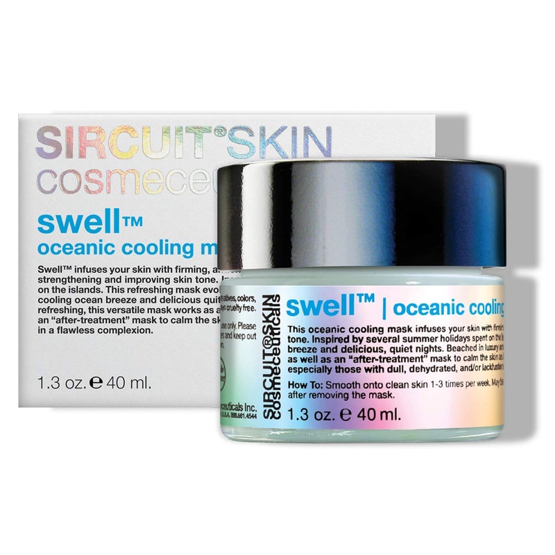 Sircuit Sircuit Skin SWELL Oceanic Cooling Mask - Firming Facial Mask with Rhodiola Rosea Root Extract, Aloe Vera + Vitamins A, D, E, and B Complex - Cooling Face Mask Promotes Glowing Skin (1.3 oz) 