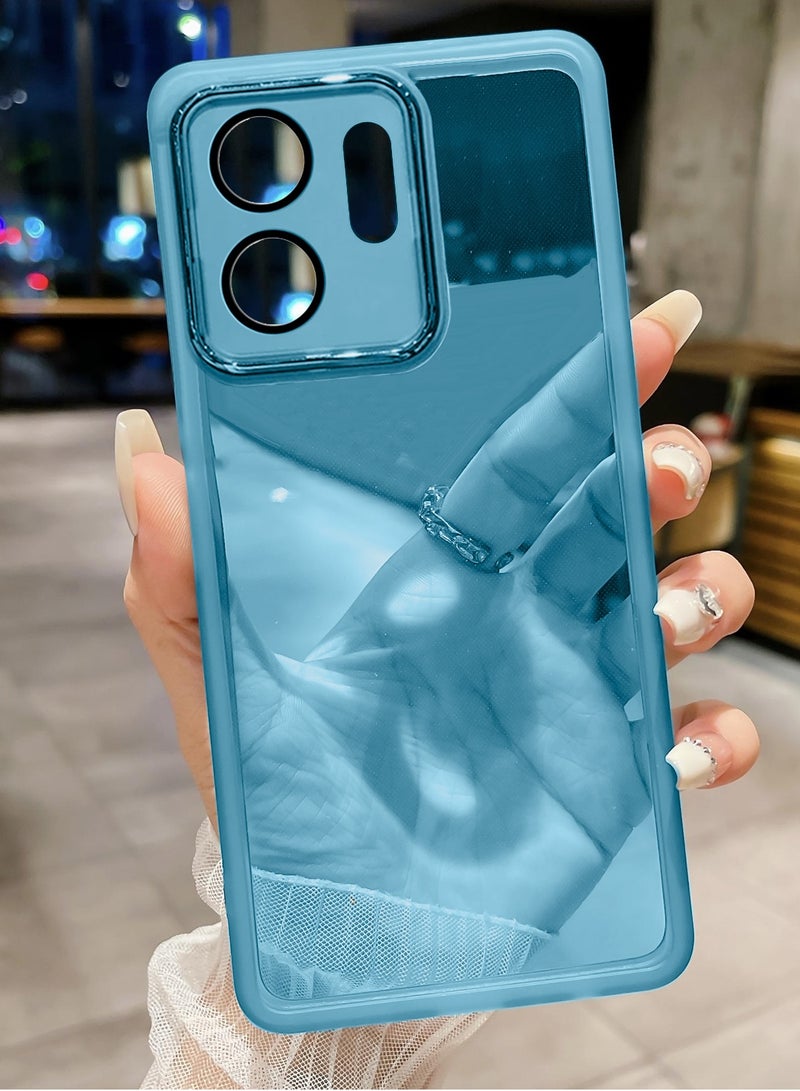 Wtech vivo V60 5G 2025 Soft Transparent TPU Camera Lens Protection Silicone Ultra Thin Phone Stylish Electroplated Camera Border Back Case Cover - Blue - Image 2