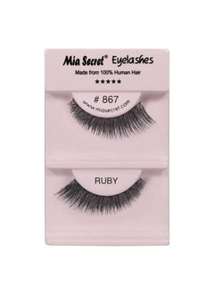Demi Wispies Eyelashes Natural Style False Eyelash Long End Wispy Strip Lashes Invisible Clear Band Reusable And Lightweight Human Hair Lash 4 Pack (Ruby)