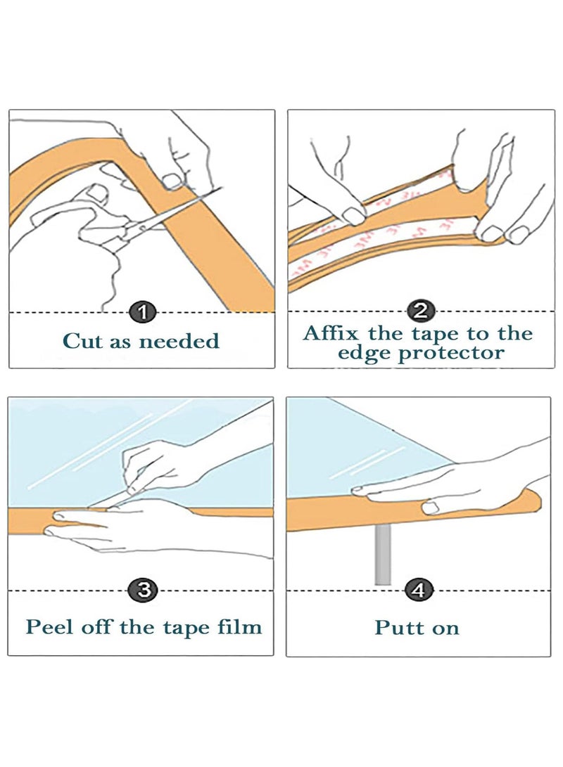 INSIJAM 2M Safety Edge Corner Protector Set Soft Silicone Bumper Strip Anti-Sharp Edge Protector For Furniture/Drawers/Tables/Cabinets - Image 3