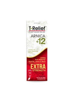 MediNatura MediNatura T-Relief Extra Strength Gel Arnica +12 Natural Relieving Actives for Back Pain Joint Soreness Muscle Aches & Stiffness Whole Body Fast Acting Relief for Women & Men - 3 oz 