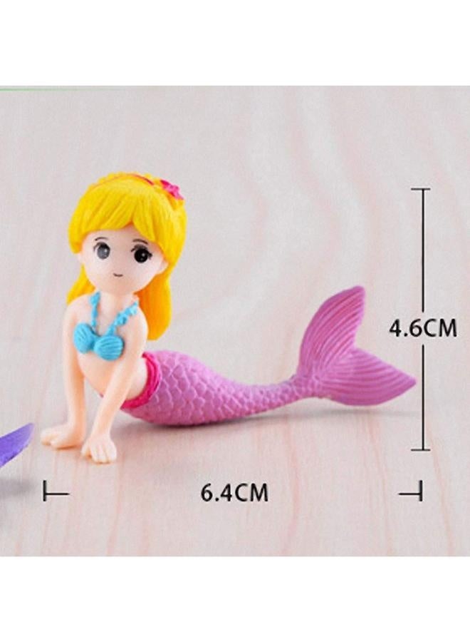 ديكورات حوض السمك على شكل حورية البحر، ألعاب راتنجية لطيفة لحوض السمك (لونين) - Image 5