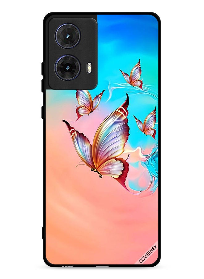Covernex Motorola Moto G85 5G Protective Case Cover Butterflies Flying Over Paint Color - Image 1